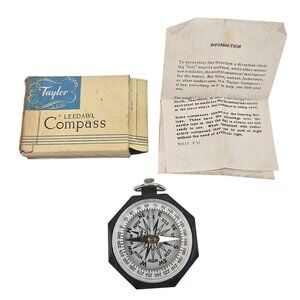 Taylor Leedawl Compass Original Box Instructions 2920 Vintage Bakelite Case
